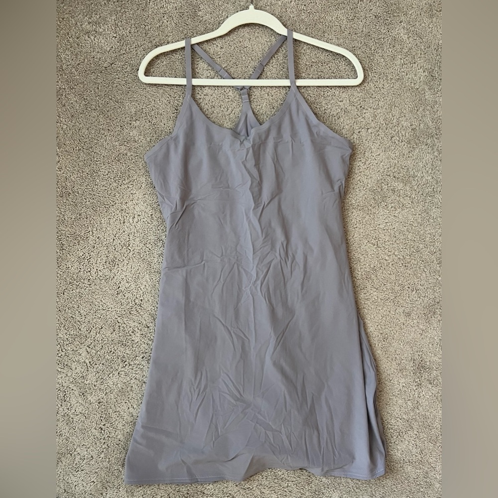 Outdoor Voices Exercise Dress in Earl Grey